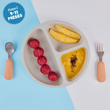 Bolitas de pavo y betabel
